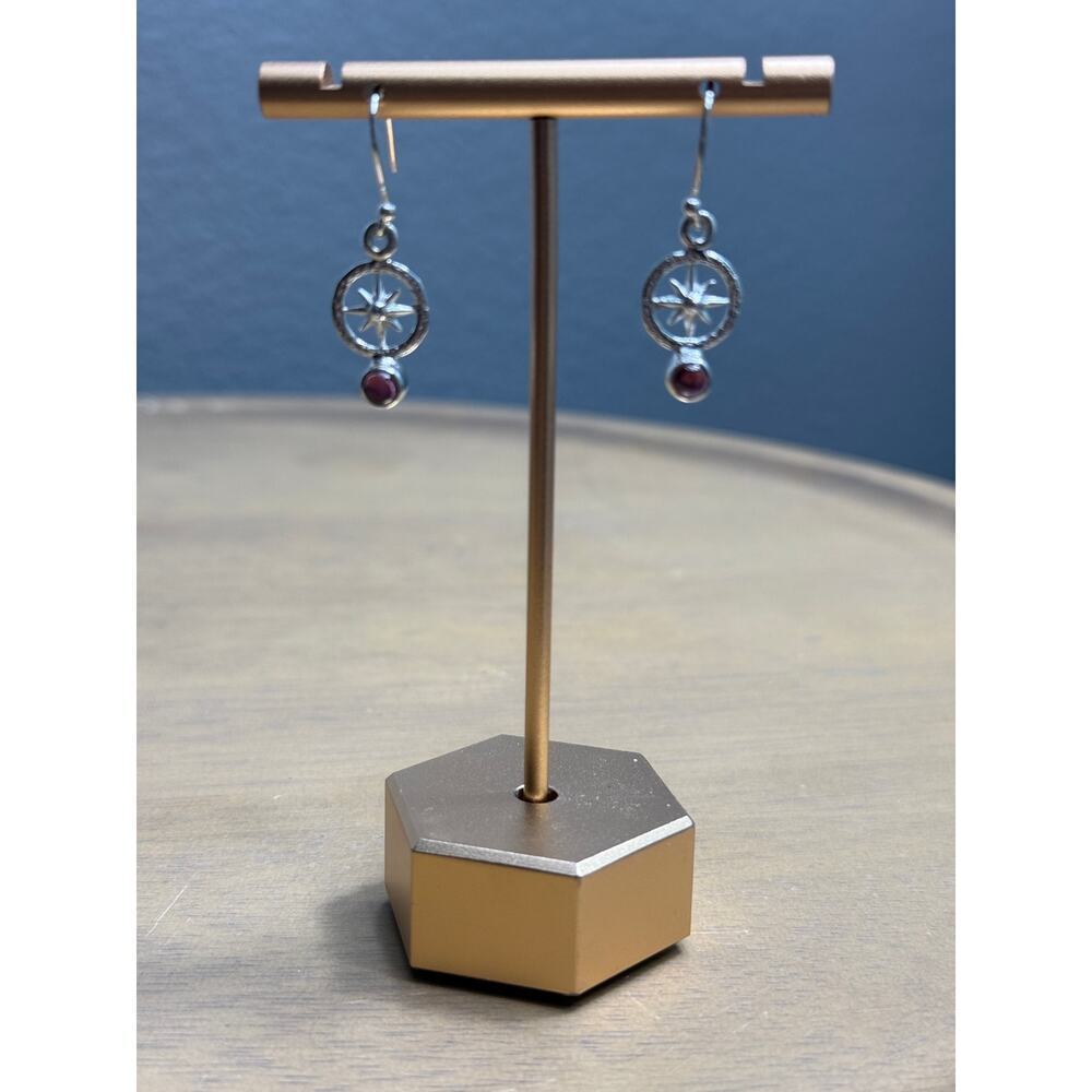 Natural Round 1.24 ct Dharma Wheel Earrings - Picture 1 of 2